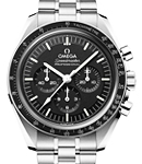 Speedmaster Moonwatch Chronometer in Steel with Black Bezel on Steel Bracelet with Black Dial