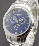 Complications Annual Calendar 38mm in Steel on Steel Bracelet with Blue Dial
