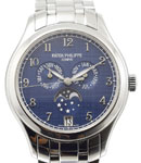 Complications Annual Calendar 38mm in Steel on Steel Bracelet with Blue Dial