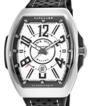 Vanguard Racing 45mm in Steel on Black Leather Strap with White Dial