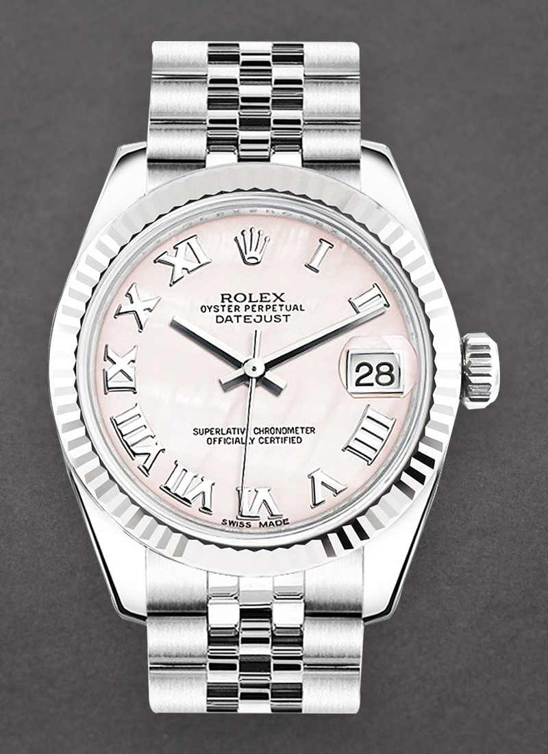 Pre-Owned Rolex Mid Size DateJust in Steel with Fluted Bezel