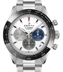 El Primero Chronograph Sport in Steel on Steel Bracelet with White Dial