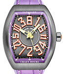 VanGuard 45mm in Titanium on Purple Rubber Strap with Gray Dial