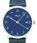 Classique Automatic in White Gold on Blue Crocodile Leather Strap with Blue Dial