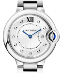 Ballon Bleu 33mm Quartz in Steel on Steel Bracelet with Silver Opaline Roman Dial
