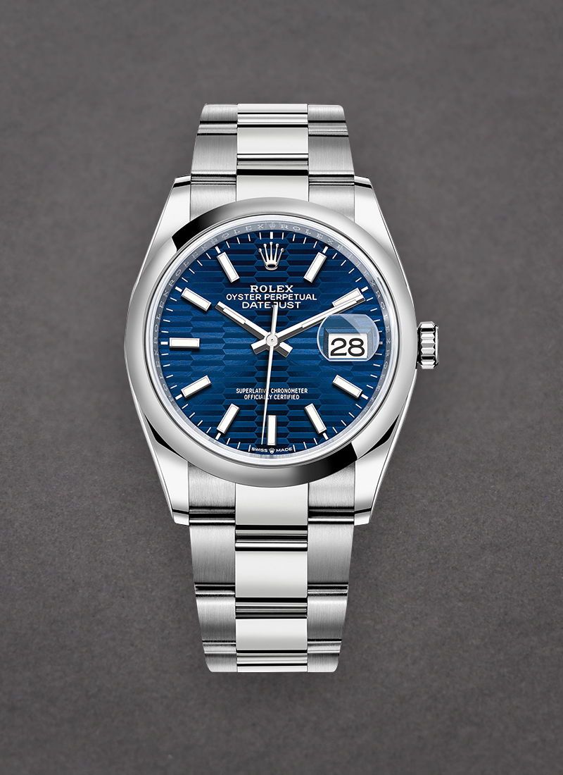 Pre-Owned Rolex Datejust 36 in Steel with Smooth Bezel