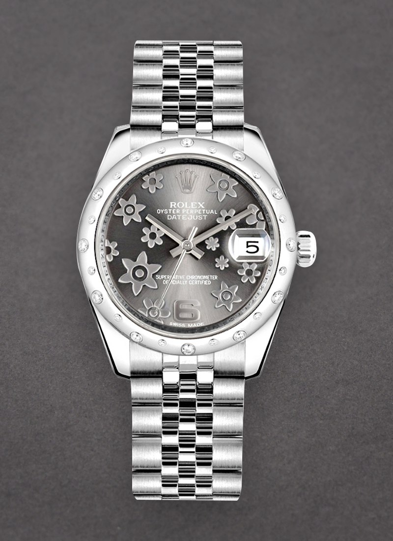 Pre-Owned Rolex Datejust 31mm in Steel with Scattered Diamond Bezel