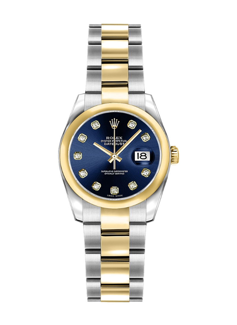 Pre-Owned Rolex Lady 26mm Datejust in Steel with Yellow Gold Domed Bezel