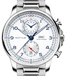Portuguese Yacht Club Chronograph in Steel on Steel Bracelet with Silver Dial
