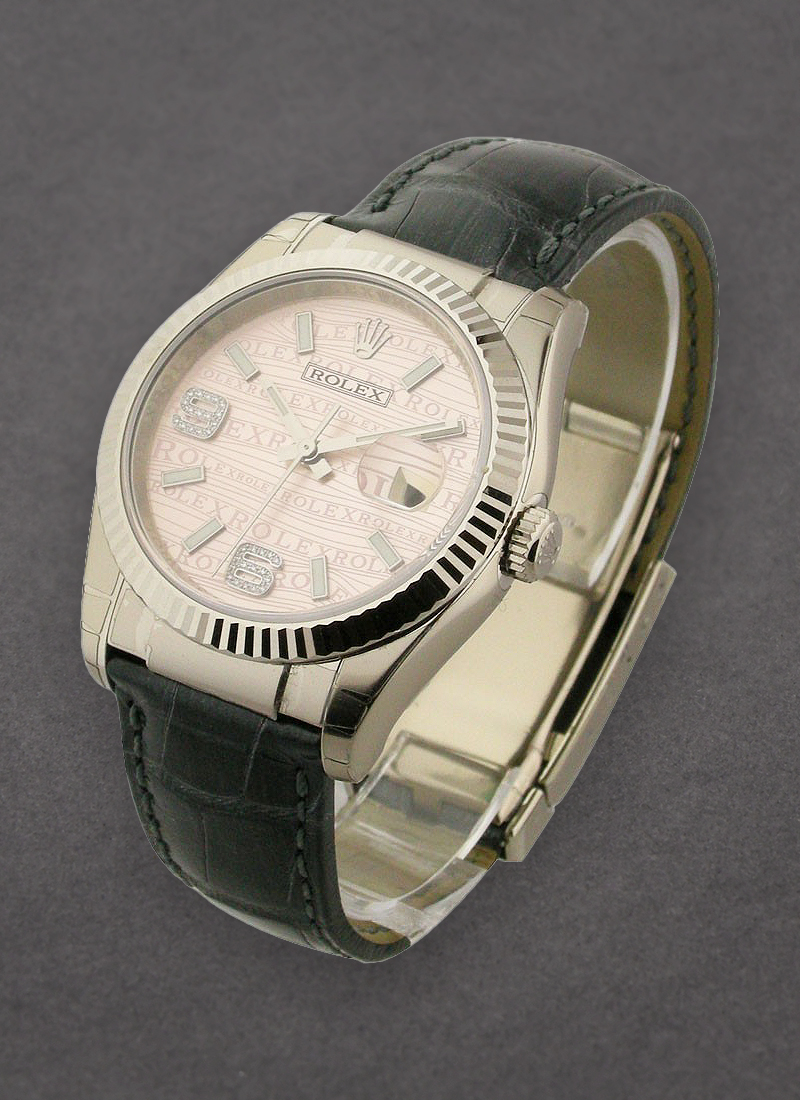 Pre-Owned Rolex Datejust 36mm in White Gold with Fluted Bezel