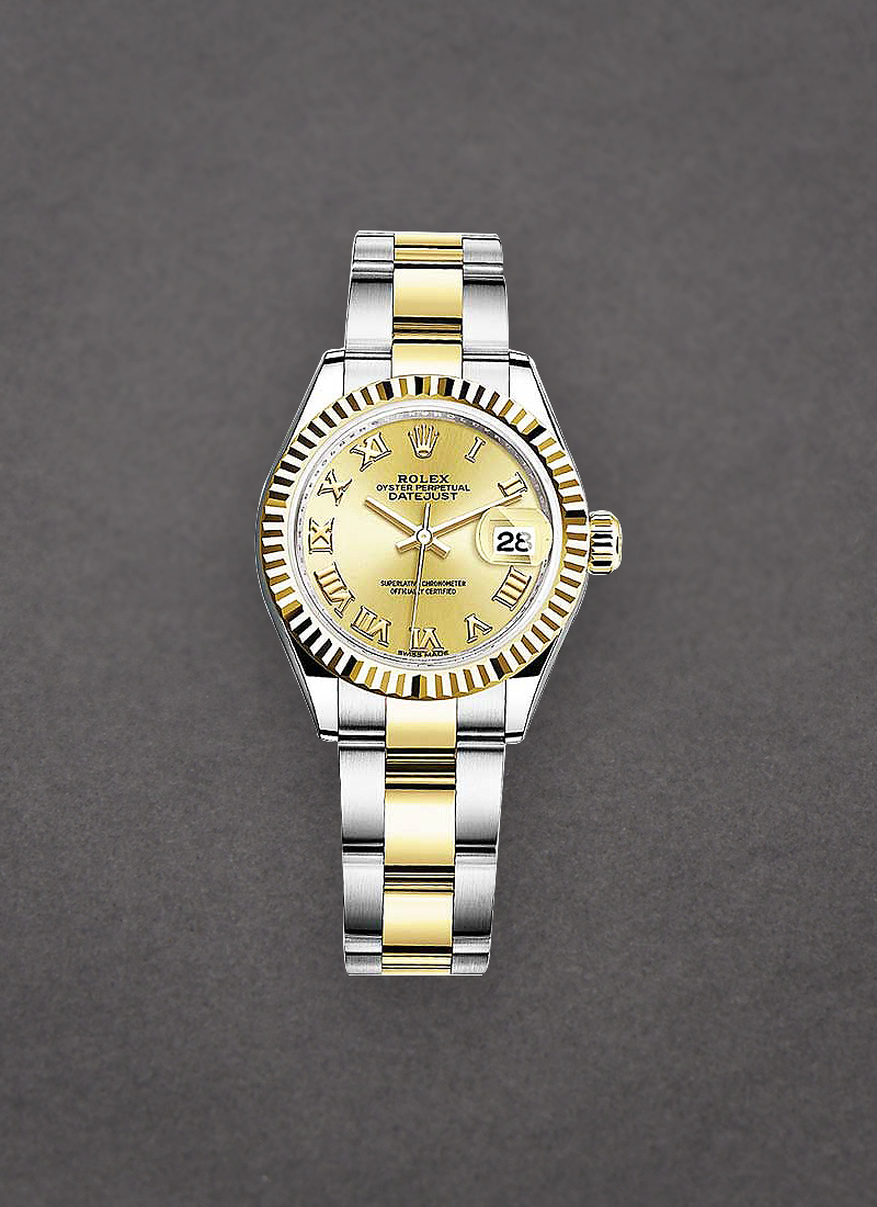 Pre-Owned Rolex Datejust 26mm in Steel with Yellow Gold Fluted Bezel