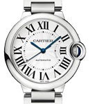 Ballon Bleu 36mm in Steel on Steel Bracelet with Silver Dial