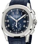 Aquanaut 5968G-001 Automatic in White Gold on Blue Rubber Strap with Blue Black Gradient Embossed Dial