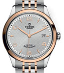 1926 39mm Automatic in Steel with Rose Gold Bezel on Steel and Rose Gold Bracelet with Silver Dial