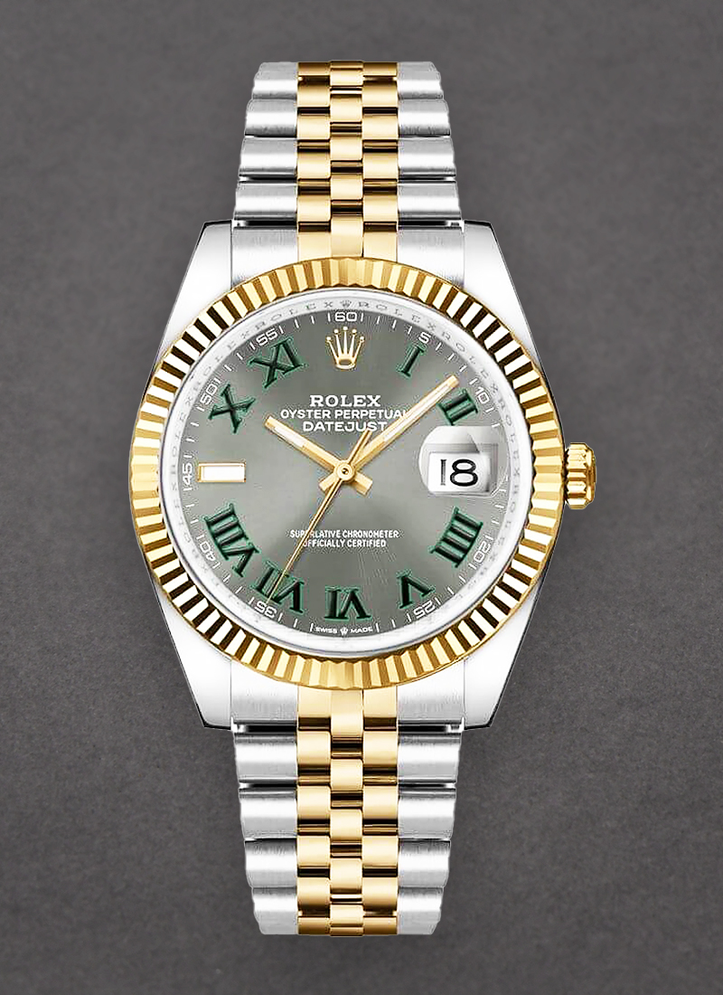 Pre-Owned Rolex Datejust 36mm in Steel with Yellow Gold Fluted Bezel