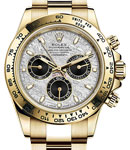 Daytona in Yellow Gold with Engraved Bezel on Oyster Bracelet with Meteorite Panda Dial