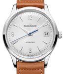 Master Control 40mm in Steel on Tan Leather Strap with Silver Dial