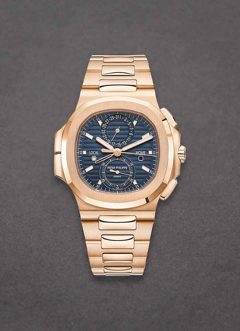 Patek Philippe Nautilus Travel Time Chronograph 5990 in Rose Gold