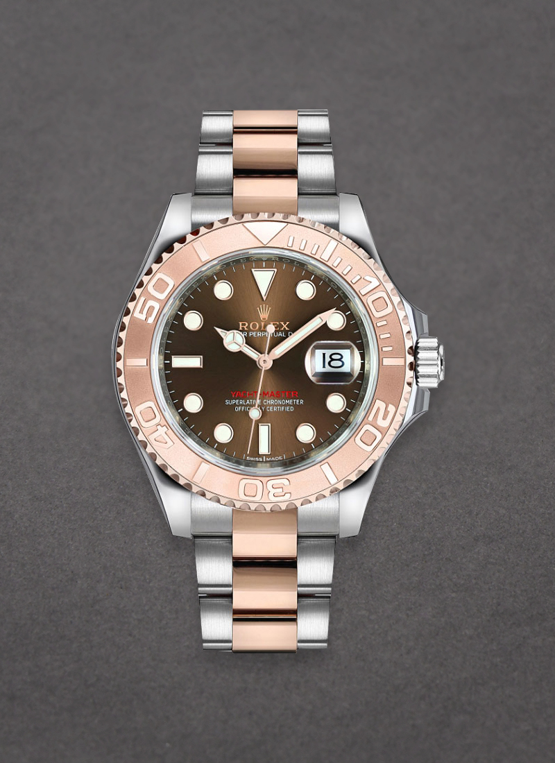 Pre-Owned Rolex Yacht-Master 37mm in Steel with Rose Gold Bezel