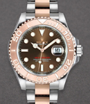 Yacht-Master 37mm in Steel with Rose Gold Bezel on Oyster Bracelet with Chocolate Dial