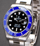 Submariner 41mm in White Gold with Blue Ceramic Bezel on Oyster Bracelet with Black Dial