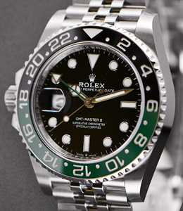 GMT Master II Sprite with Jubilee Bracelet in Stainless Steel - Left Handed Watch