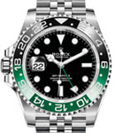 GMT Master II in Steel with Green and Black Ceramic Bezel on Jubilee Bracelet with Black Index Dial