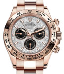 Daytona Cosmograph in Rose Gold with Engraved Bezel  on Oyster Bracelet with Meteorite Stick Dial
