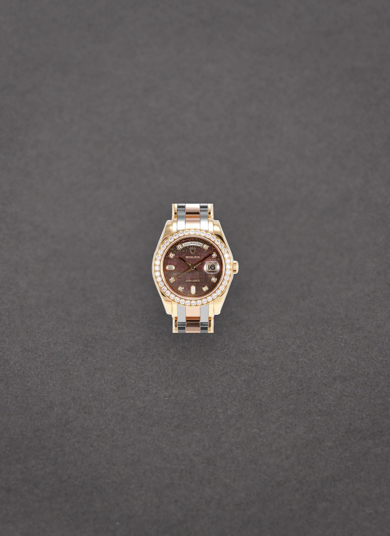 Pre-Owned Rolex Tridor Masterpiece Day Date with Yellow Gold Diamond Bezel