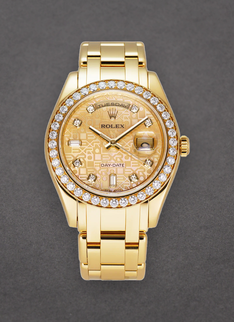 Pre-Owned Rolex Masterpiece Day Date in Yellow Gold with Diamond Bezel