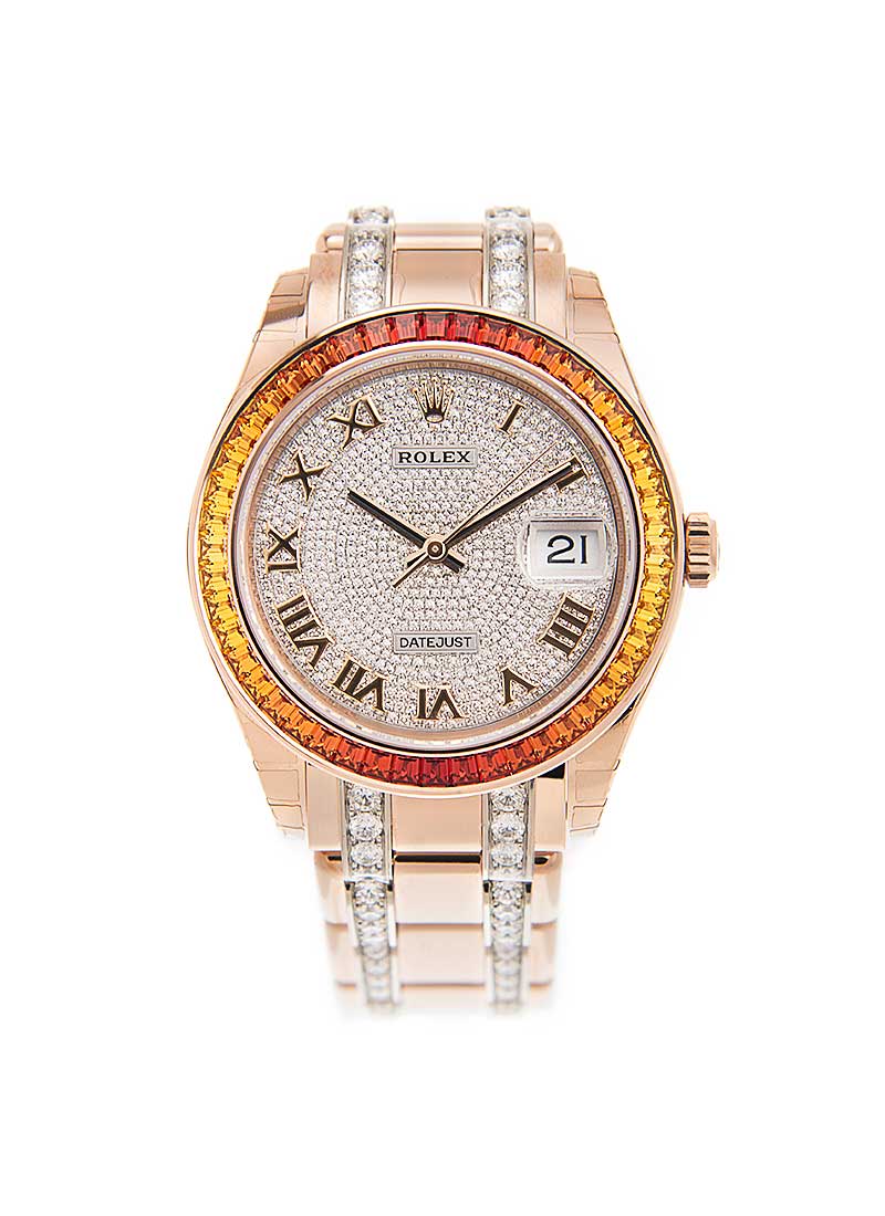 Pre-Owned Rolex Masterpiece 39mm in Rose Gold with Diamond Bezel