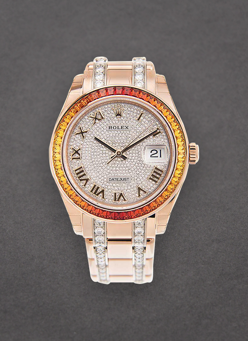 Pre-Owned Rolex Masterpiece 39mm in Rose Gold with Diamond Bezel