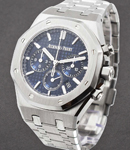 Royal Oak Chronograph 38mm in Steel on Steel Bracelet with Blue Dial