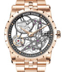 Dubuis Excalibur Automatic 42mm in Rose Gold on Rose Gold Bracelet with Skeleton Dial