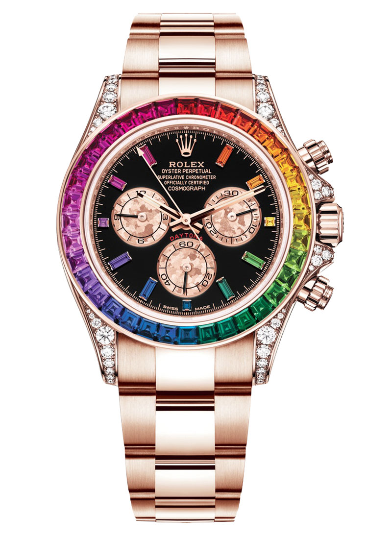 Pre-Owned Rolex Daytona Chronograph 40mm in Rose Gold with Sapphire Bezel