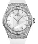 Classic Fusion Orlinski 40mm in Titanium with Diamond Bezel on White Rubber Strap with White Dial