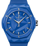 Classic Fusion Orlinski 40mm in Blue Ceramic on Blue Rubber Strap with White Dial
