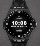 Big Bang E 42mm in Black Ceramic on Black Rubber Strap with Digital Hublot Watchfaces Dial