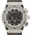 Classic Fusion Chronograph 45mm in Titanium on Black Crocodile Leather Strap with Skeleton Dial