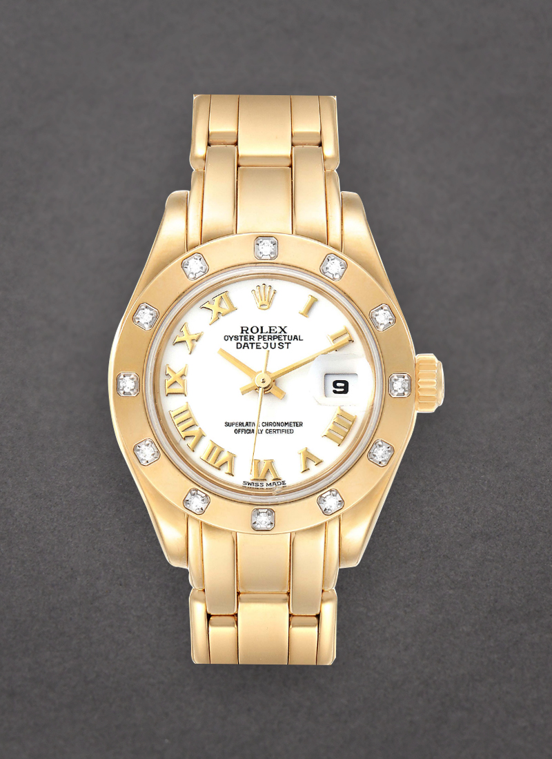 Pre-Owned Rolex Masterpiece 29mm in Yellow Gold with 12 Diamond Bezel