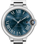 Ballon Bleu de Cartier 40mm Automatic in Steel on Steel Bracelet with Blue Roman Dial