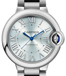 Ballon Bleu de Cartier 33mm Automatic in Steel on Steel Bracelet with Ice Blue Roman Dial