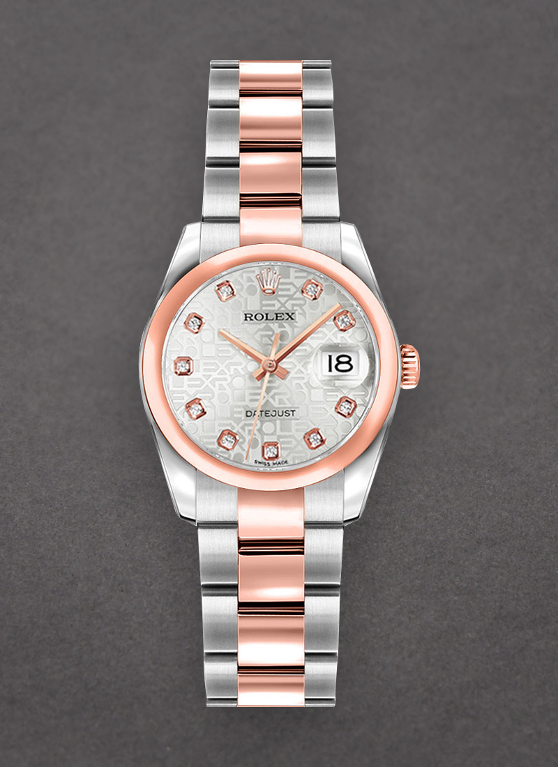 Pre-Owned Rolex Lady Datejust in Steel with Rose Gold Smooth Bezel