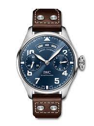 Big Pilot Annual Calendar Edition Le Petit Prince in Stainless Steel on Brown Calfskin Leather Strap with Blue Dial