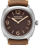 PAM 1243 - Radiomir Eilean 45mm in Steel on Brown Calfskin Leather Strap with Brown Dial