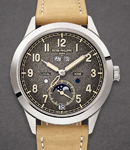 5326G - Annual Calendar in White Gold on Brown Calfskin Leather Strap with Charcoal Gray Dial