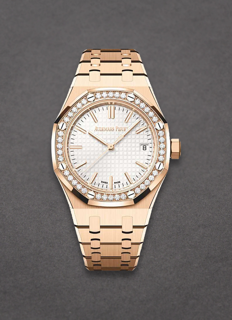 Audemars Piguet Royal Oak 37mm 50th Anniversary in Rose Gold with Diamond Bezel