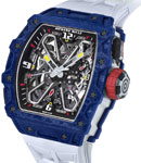RM 035-03 Rafael Nadal in Carbon TPT on White Rubber Strap with Skeleton Dial