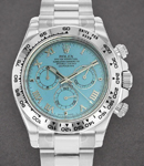 Daytona 40mm in White Gold on Oyster Bracelet with Turquoise Roman Dial