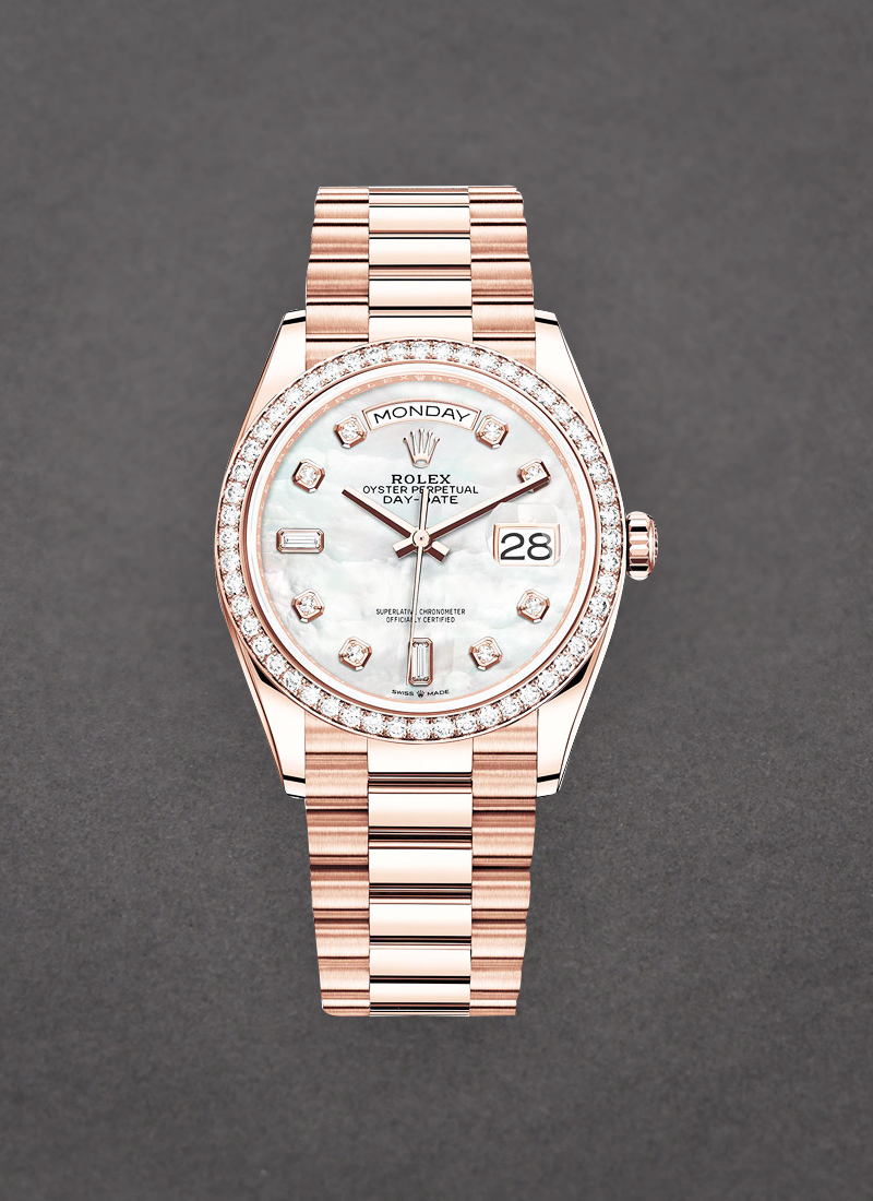 Pre-Owned Rolex President Day Date in Rose Gold with Fluted Bezel